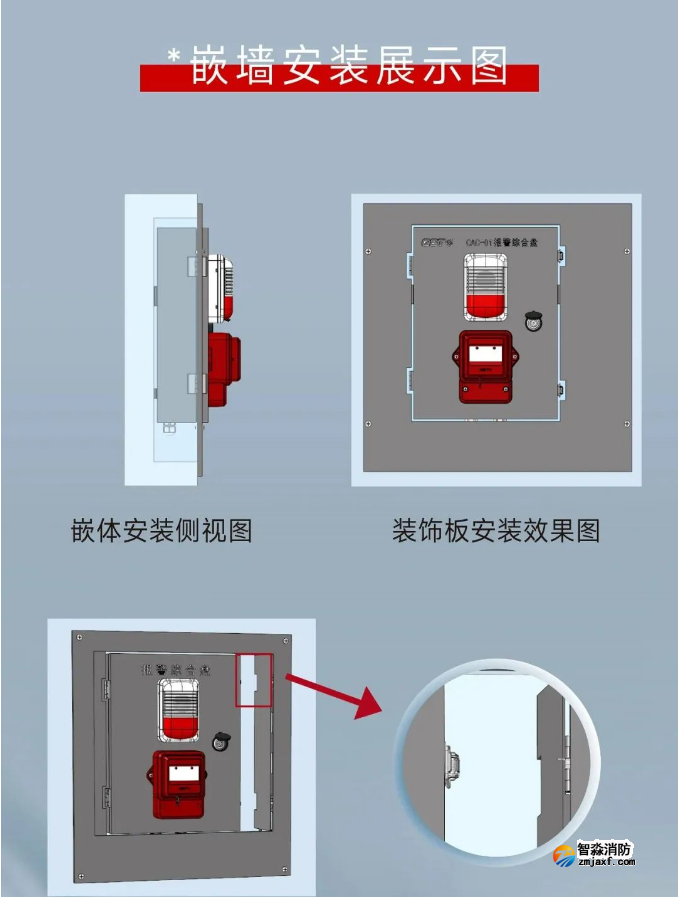 海湾消防防水防尘系列报警综合盘安装展示